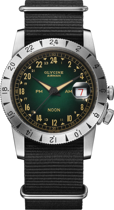 title:Glycine Men's GL0476 Airman Vintage 40mm Automatic Watch;color:Green