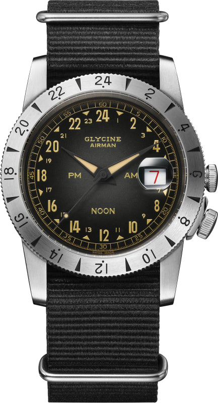 title:Glycine Men's GL0478 Airman Vintage 40mm Automatic Watch;color:Black
