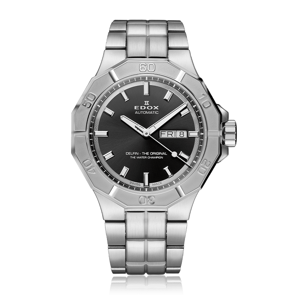 title:Edox Men 88008-3M-NIN Delfin The Original 43mm Automatic Watch;color:Black
