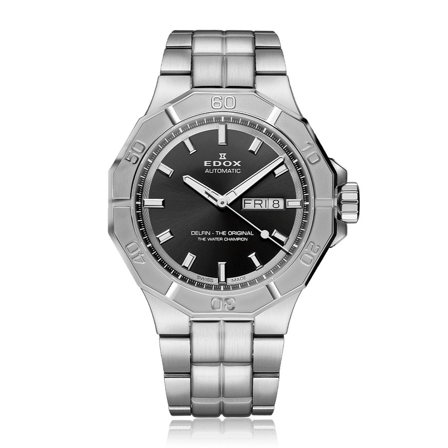 title:Edox Men 88008-3M-NIN Delfin The Original 43mm Automatic Watch;color:Black