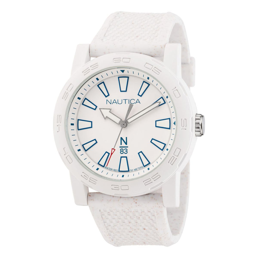 title:Nautica Ayia Triada NAPATF205 Men's 44 Quartz Watch;color:White