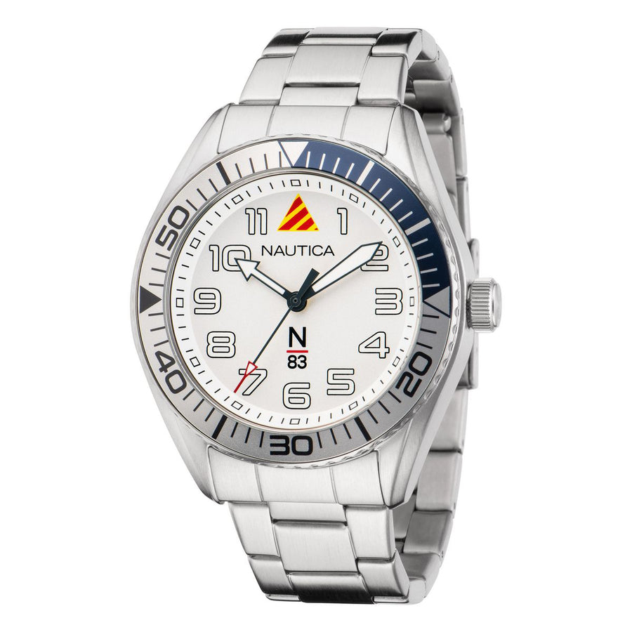 title:Nautica Finn World NAPFWF203 Men's 44 Quartz Watch;color:Silver