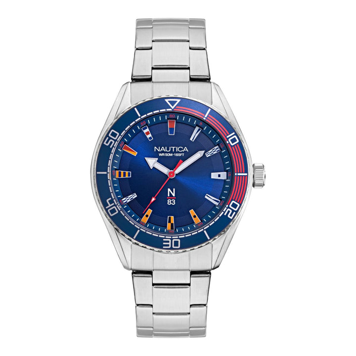 title:Nautica Finn World NAPFWS004 Men's 44 Quartz Watch;color:Blue