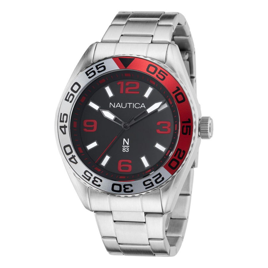 title:Nautica Finn World NAPFWS306 Men's 44 Quartz Watch;color:Black