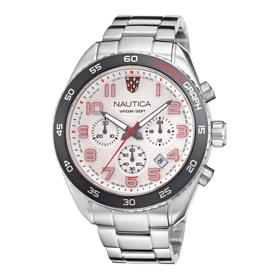 title:Nautica Key Biscane NAPKBS226 Men's 46 Quartz Watch;color:White