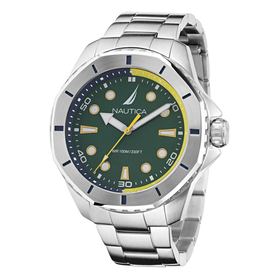 title:Nautica Koh May Bay NAPKMS307 Men's 46 Quartz Watch;color:Green
