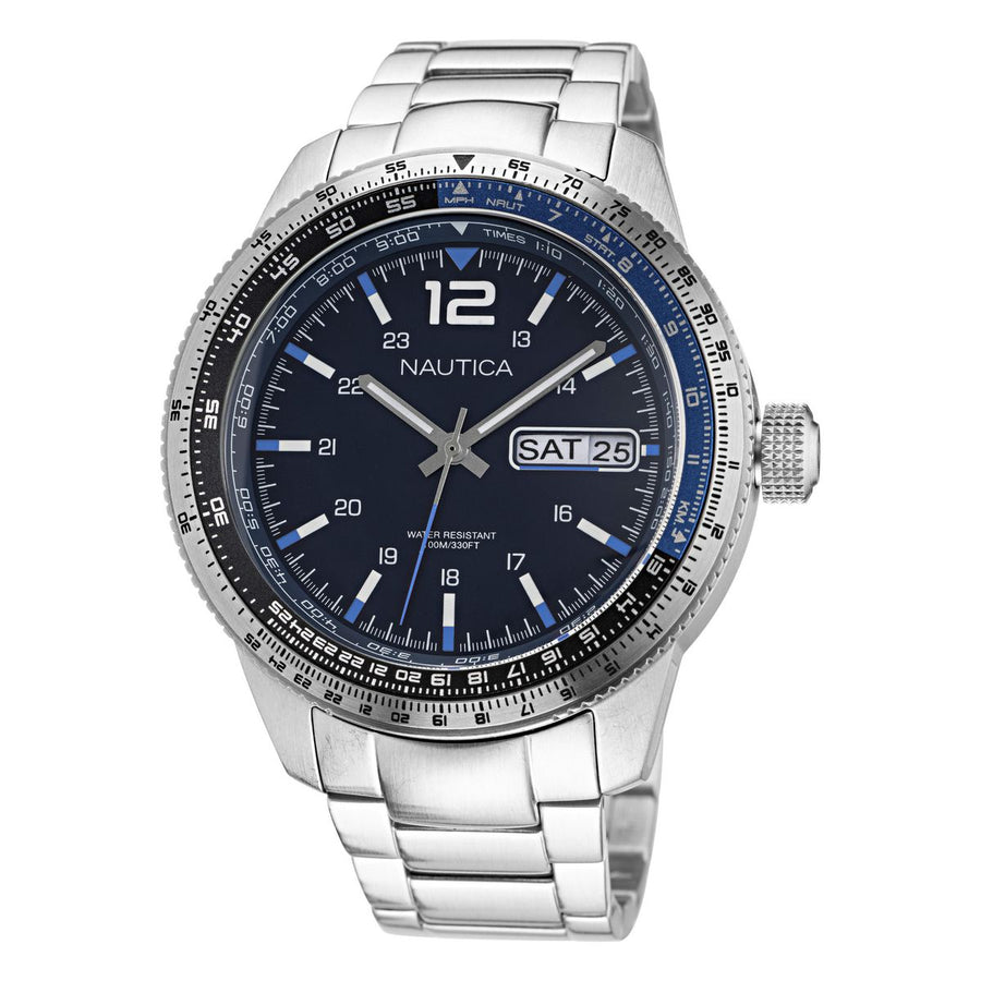 title:Nautica Pier 39 NAPP39F10 Men's 46 Quartz Watch;color:Blue