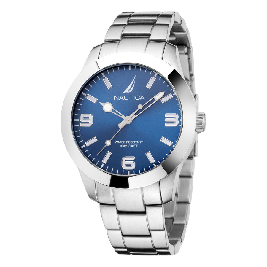 title:Nautica Pacific Beach NAPPBF202 Men's 43 Quartz Watch;color:Blue