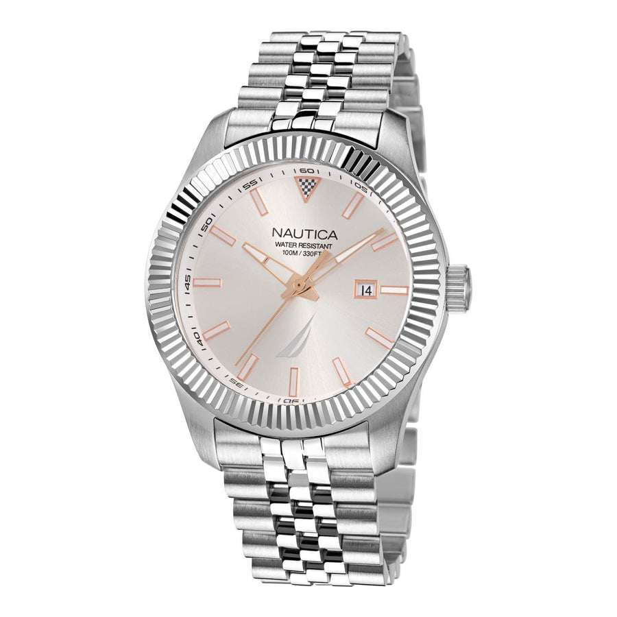 title:Nautica Pacific Beach NAPPBS250 Men's 43 Quartz Watch;color:White