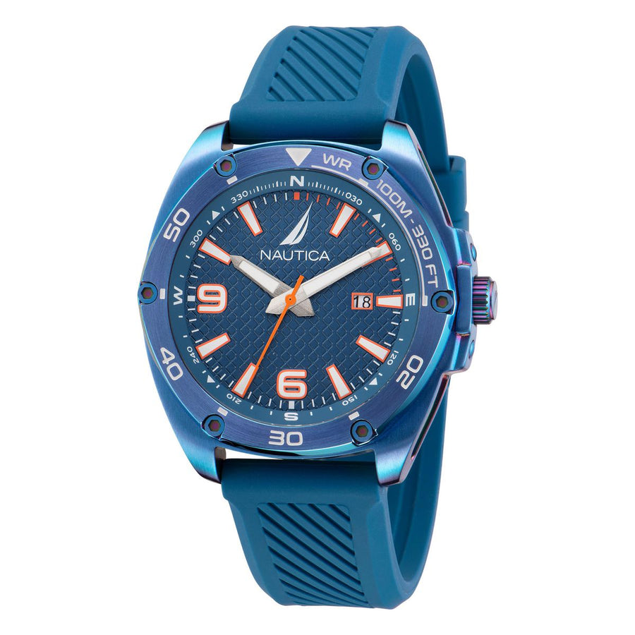 title:Nautica Tin Can Bay NAPTCF201 Men's 44 Quartz Watch;color:Blue