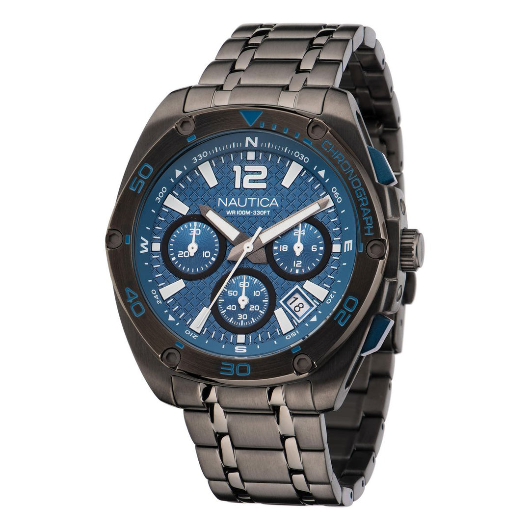 title:Nautica Tin Can Bay NAPTCF211 Men's 44 Quartz Watch;color:Blue