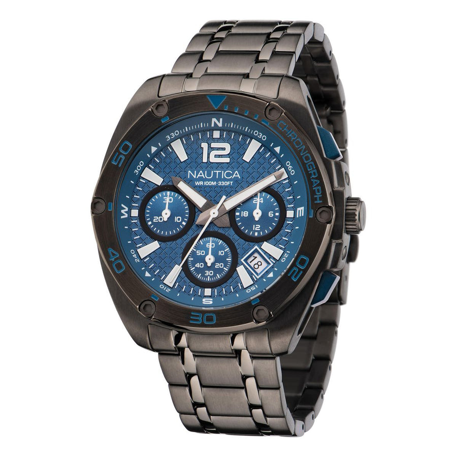 title:Nautica Tin Can Bay NAPTCF211 Men's 44 Quartz Watch;color:Blue