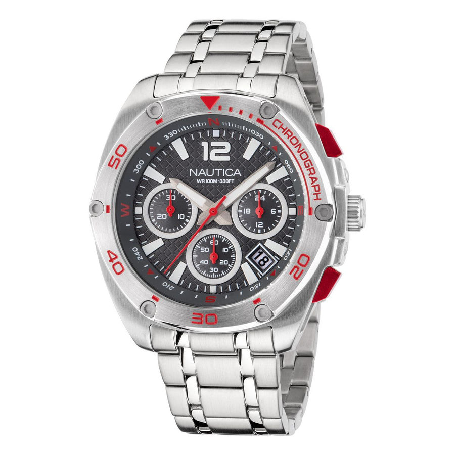 title:Nautica Tin Can Bay NAPTCS302 Men's 44 Quartz Watch;color:Grey
