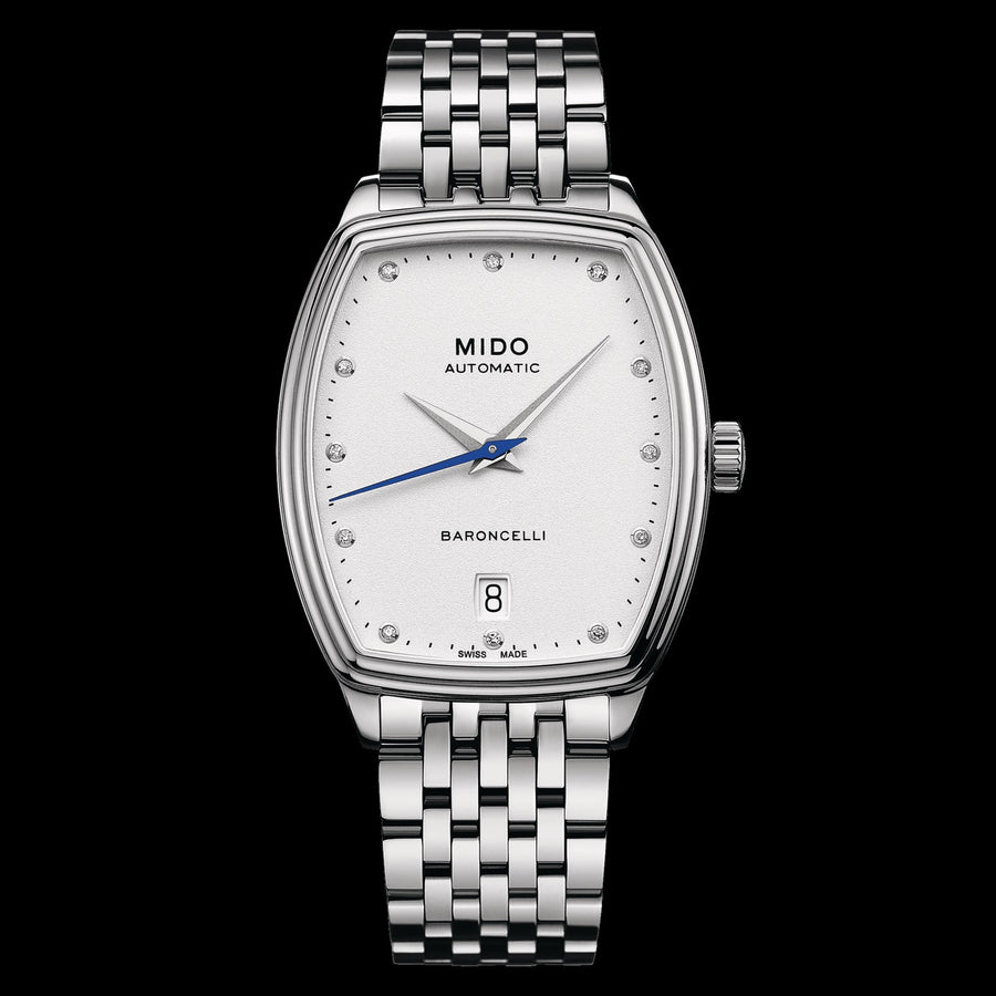 title:Mido Women's M0413071101600 Baroncelli 30.5mm Automatic Watch;color:White