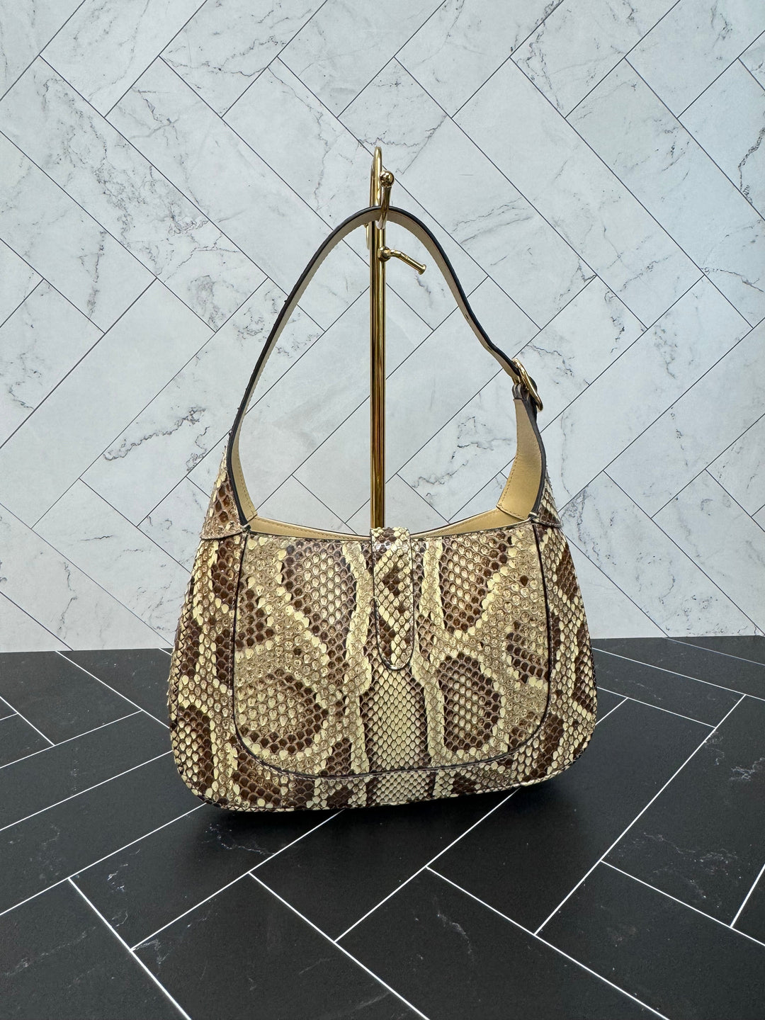 LIKE NEW Gucci Python Small Jackie Bag