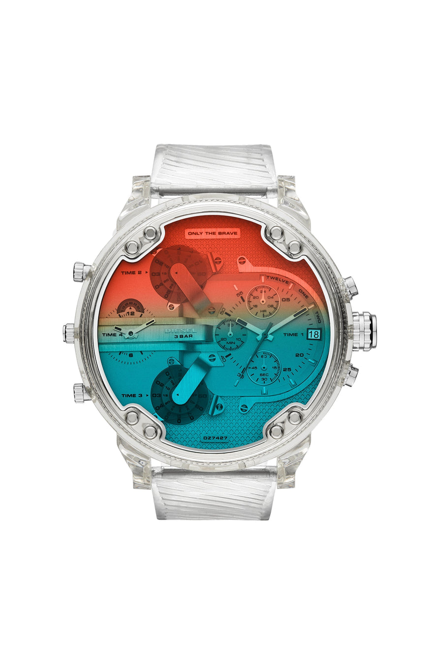 title:Diesel Men's DZ7427 Mr. Daddy 2.0 61mm Quartz Watch;color:Blue and Red