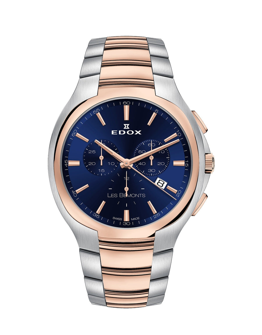 title:Edox Men 10239-357R-BUIR Les Bemonts 42mm Quartz Watch;color:Blue