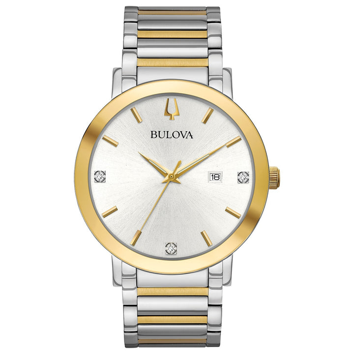 title:Bulova Men's 98D151 American Clipper 42mm Quartz Watch;color:Silver