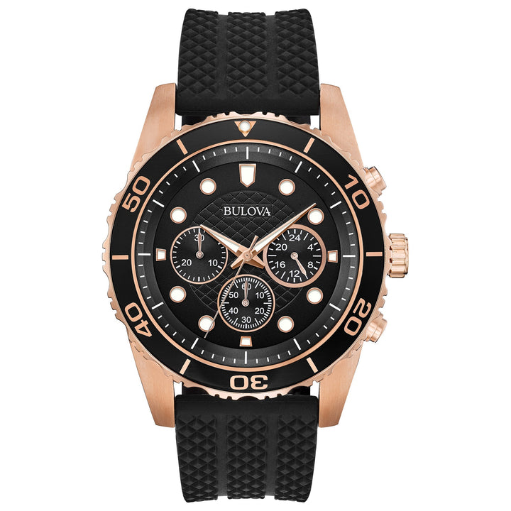 title:Bulova Men's 98A192 Classic 44mm Quartz Watch;color:Black