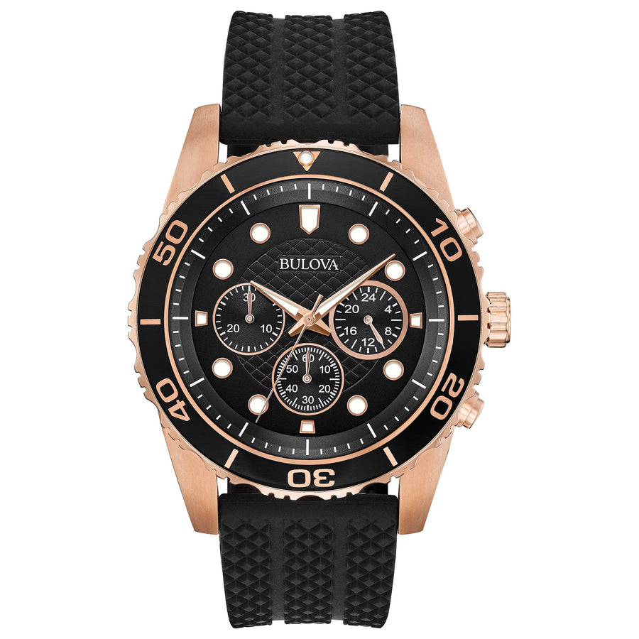 title:Bulova Men's 98A192 Classic 44mm Quartz Watch;color:Black