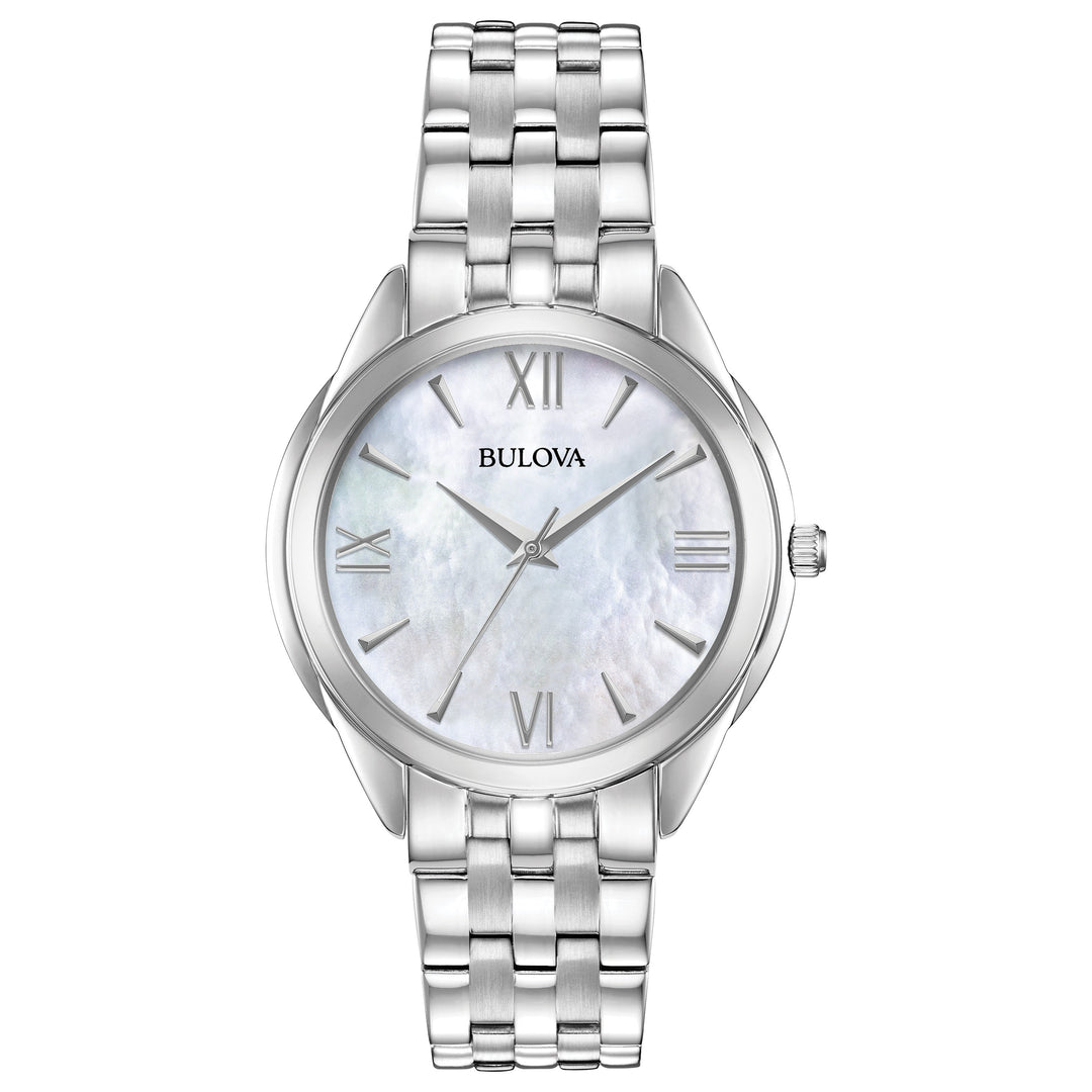 title:Bulova Women's 96L268 Classic 34mm Quartz Watch;color:Mother-of-Pearl