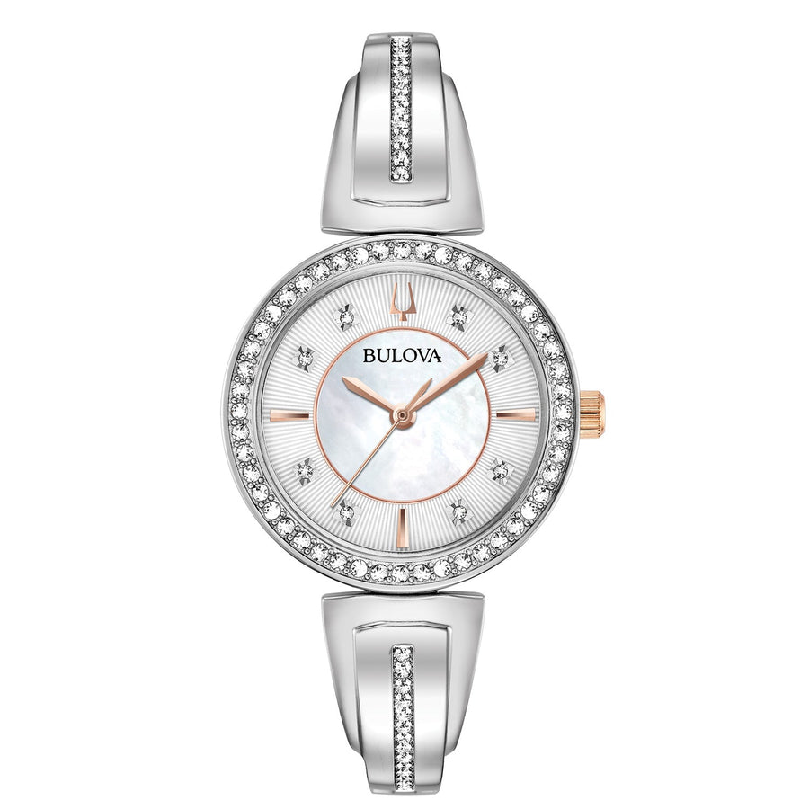 Bulova Women's 98X121 Crystal Gift Set 29.8mm Quartz Watch - Ruumur