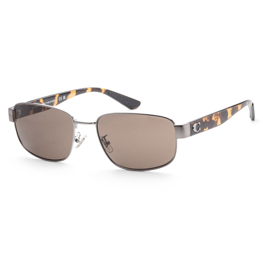 Coach Men's Fashion HC7149-90043-59 59mm Shiny Gunmetal Sunglasses