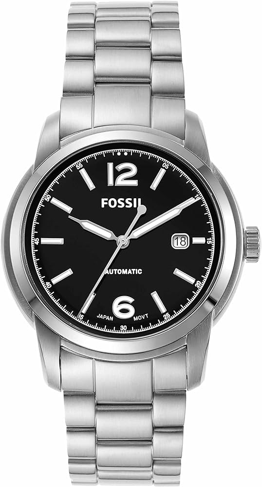 title:Fossil Men's Heritage 43mm Automatic Watch ME3223;color:Black