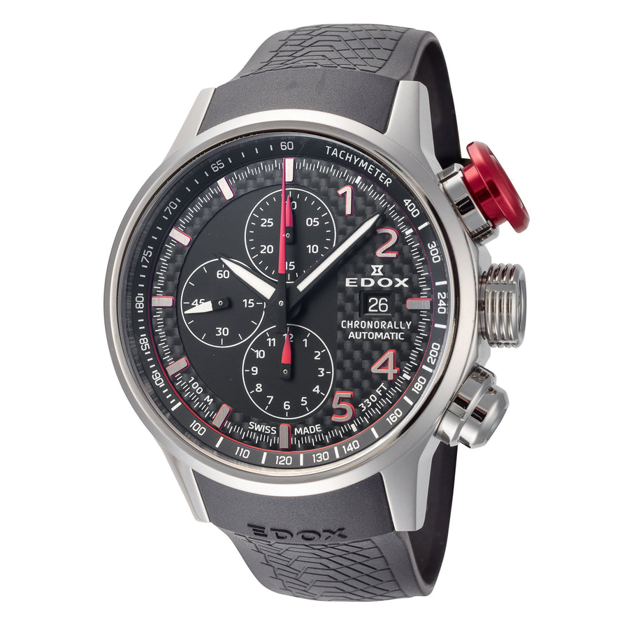 title:Edox Men 01129-TRCA-NCAR Chronorally 45mm Automatic Watch;color:Black