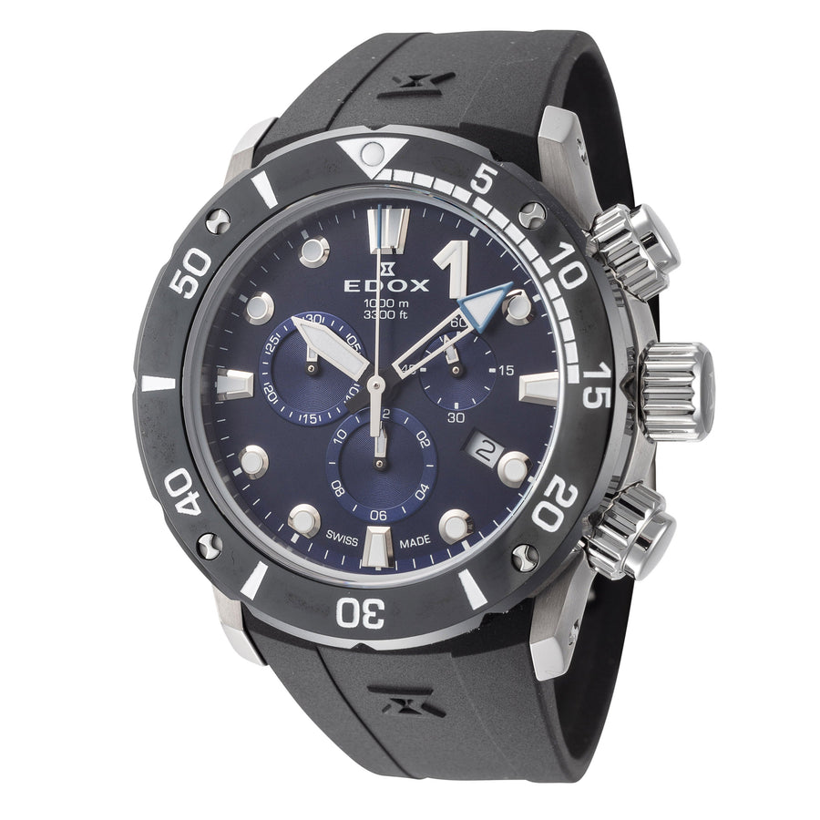 title:Edox Men 10242-TIN-BUIN CO-1 45mm Quartz Watch;color:Black