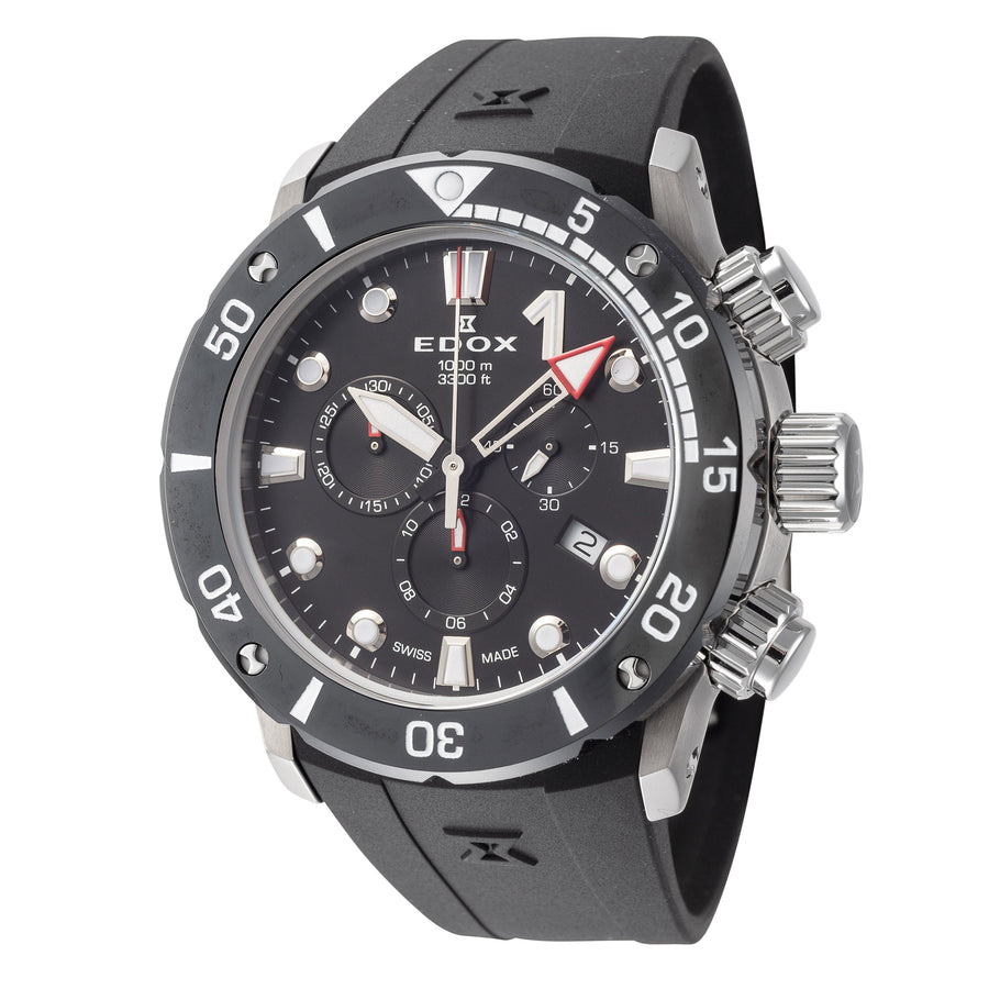 title:Edox Men 10242-TIN-NIN CO-1 45mm Quartz Watch;color:Black