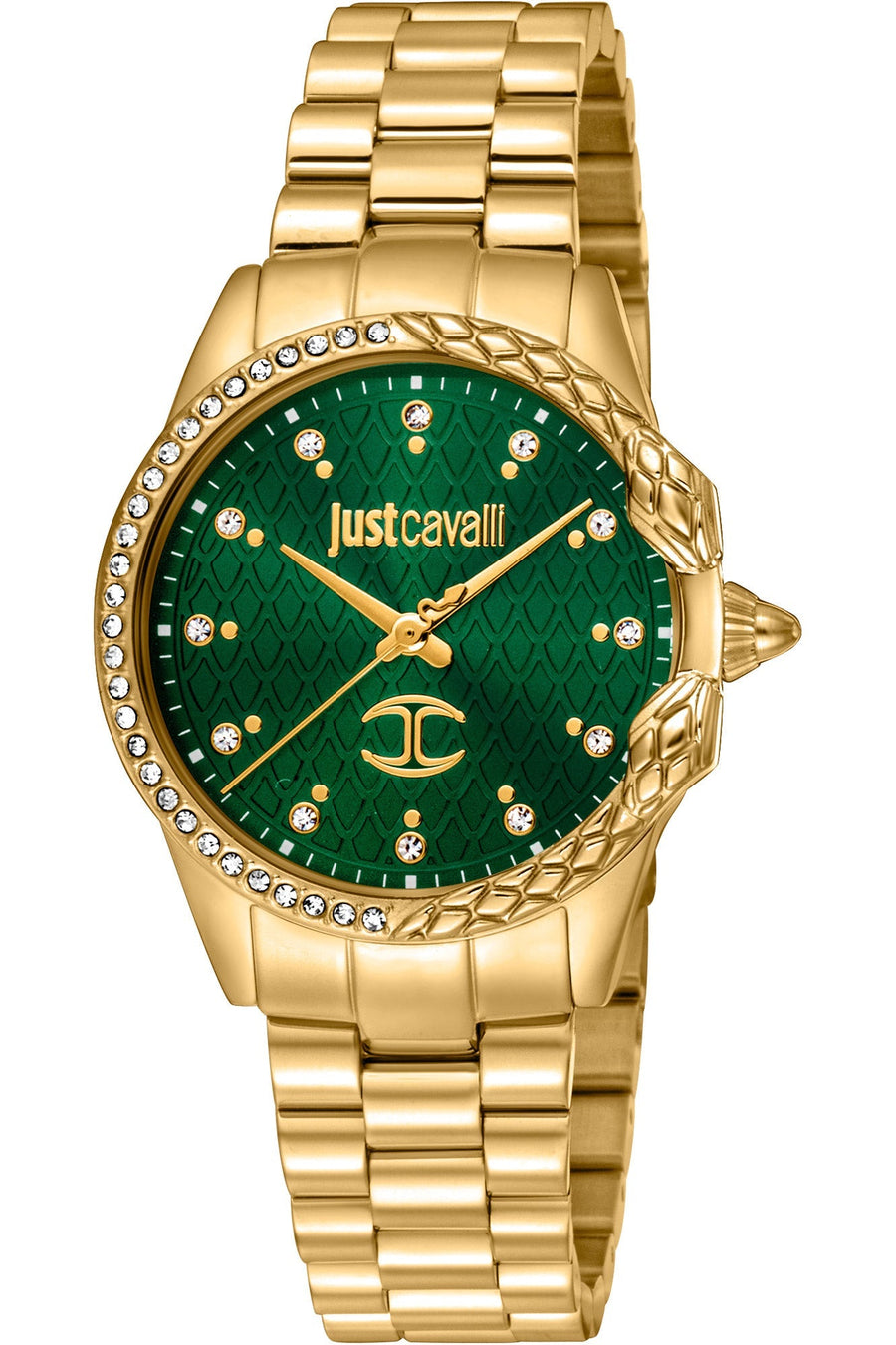 title:Just Cavalli Women's JC1L095M0365 Animalier 32mm Quartz Watch;color:Gold