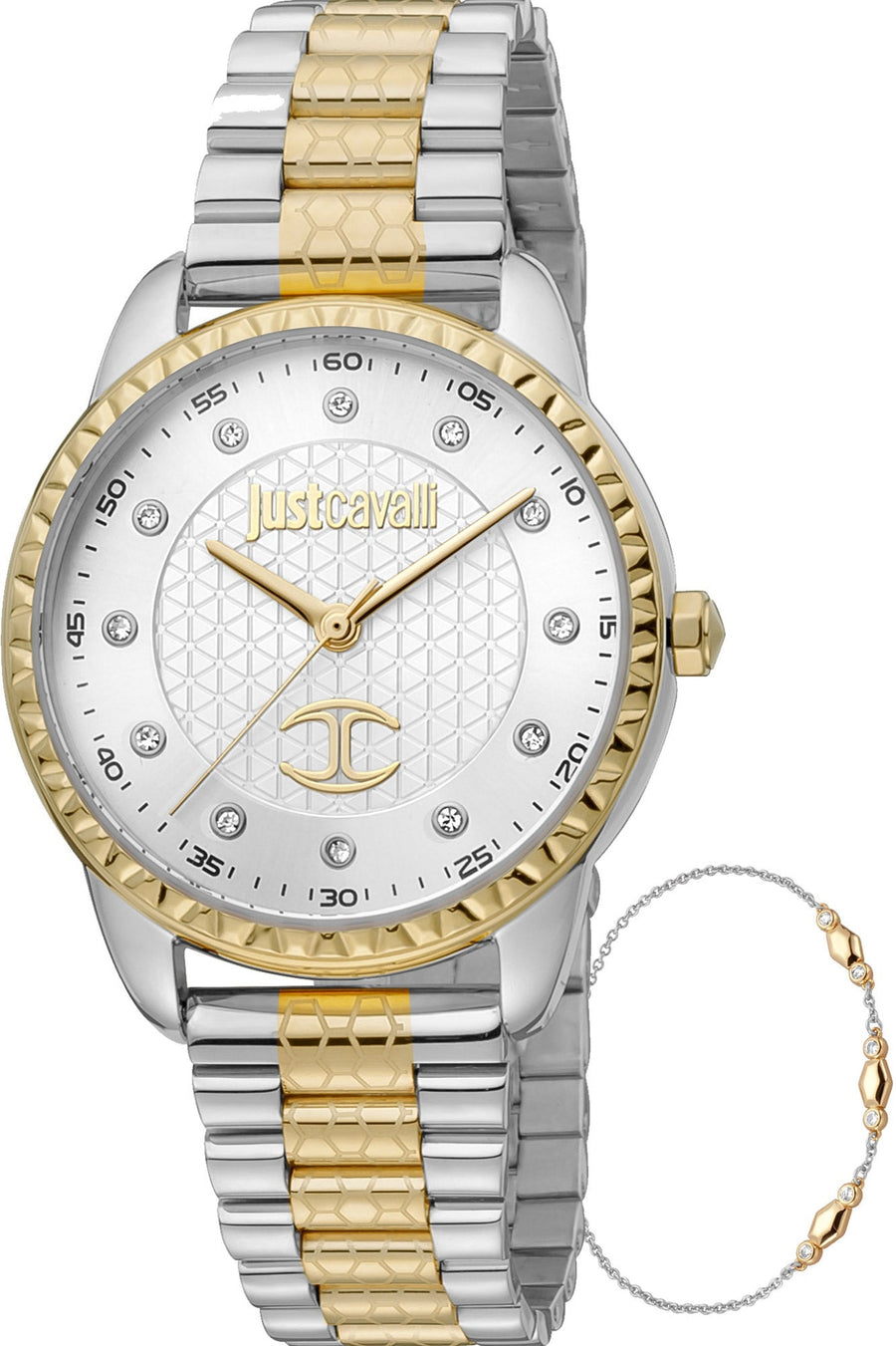 title:Just Cavalli Women's JC1L176M0085 SET 34mm Quartz Watch;color:Silver