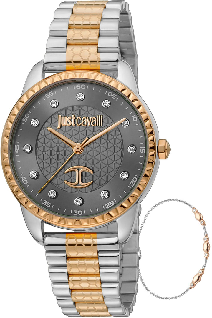 title:Just Cavalli Women's JC1L176M0095 SET 34mm Quartz Watch;color:Rose Gold