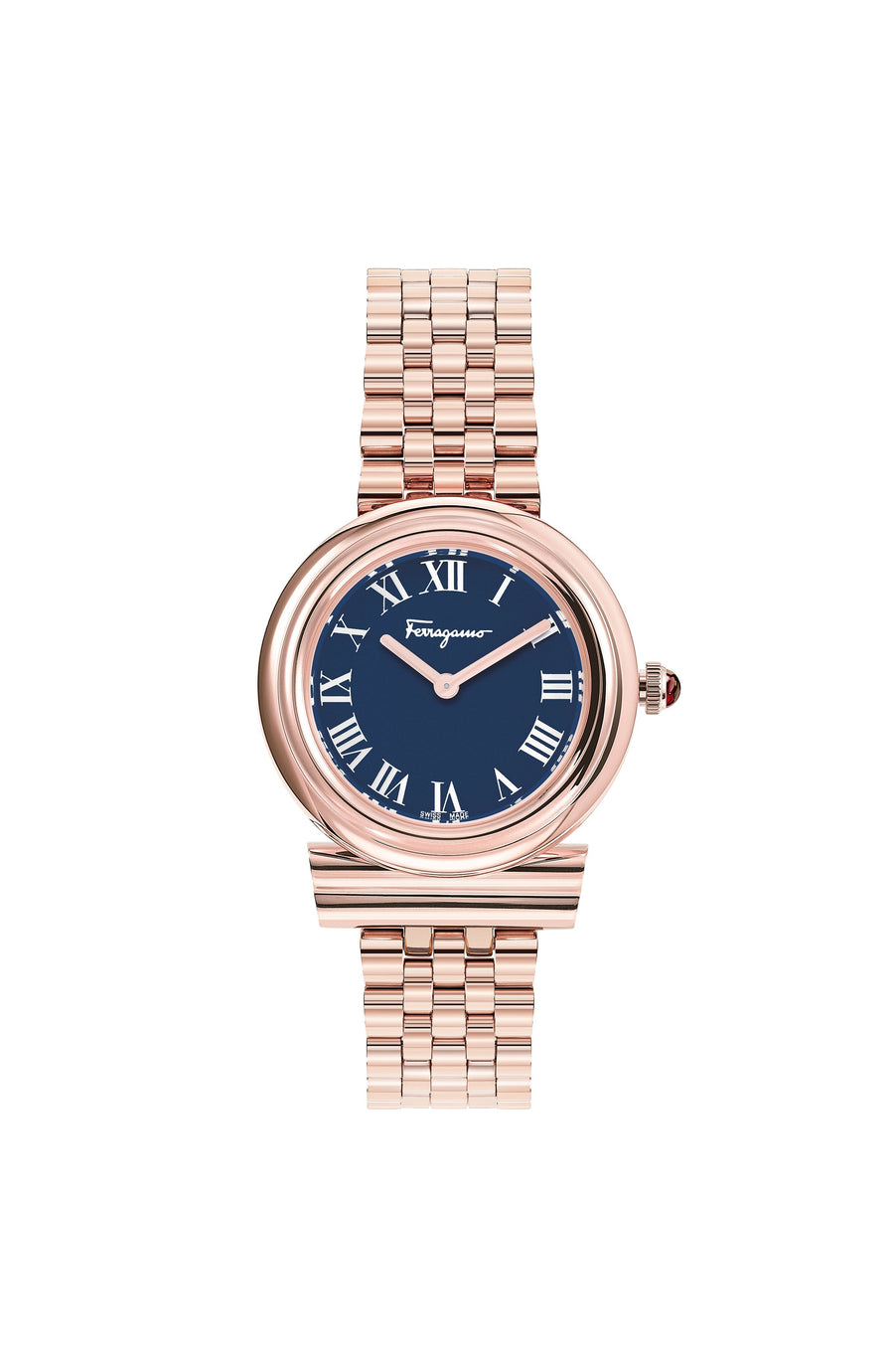 title:Ferragamo Women's SFMV00622 Gancini 28mm Quartz Watch;color:Rose Gold