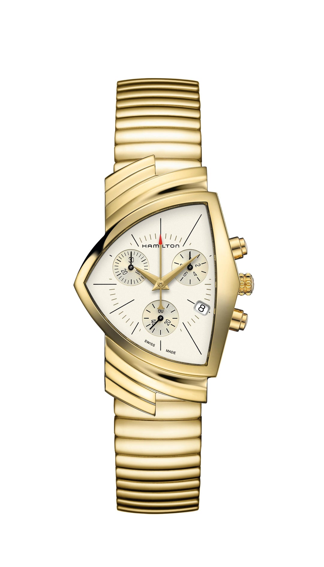 title:Hamilton Men's Ventura 32.3mm Quartz Watch H24422151;color:Gold