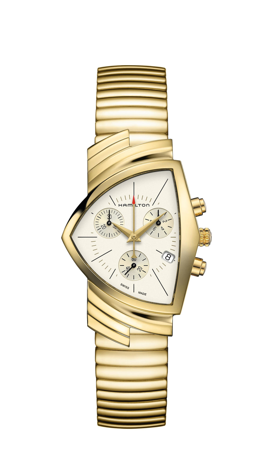 title:Hamilton Men's Ventura 32.3mm Quartz Watch H24422151;color:Gold