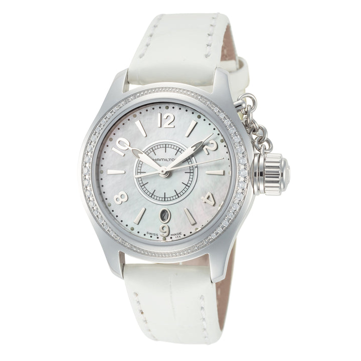 title:Hamilton Women's Khaki Navy 32mm Quartz Watch H77211615;color:White Mother-of-Pearl