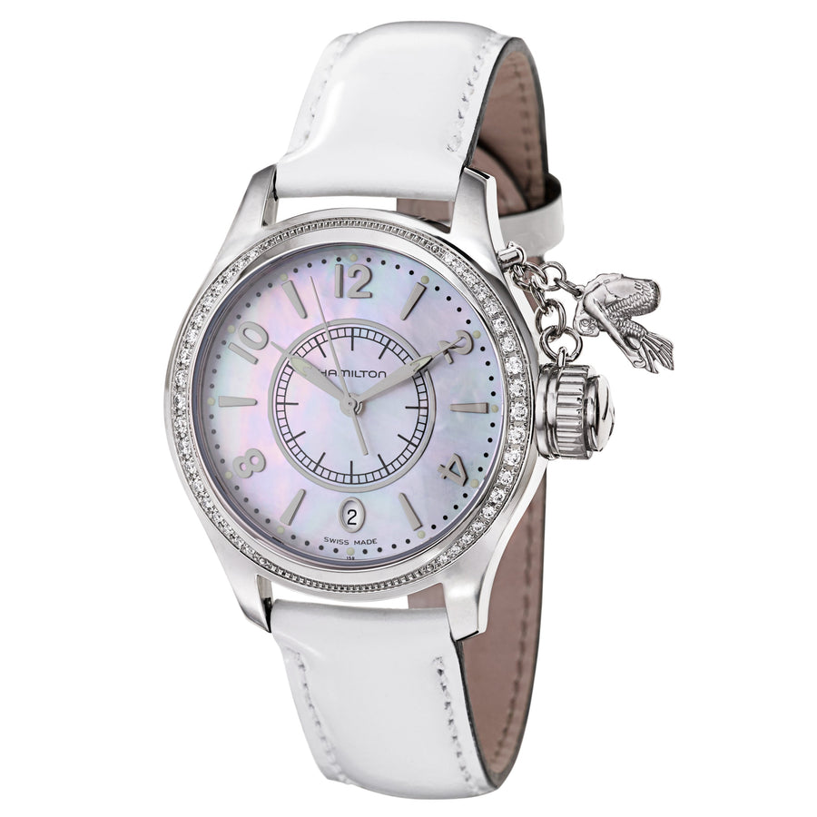title:Hamilton Women's Khaki Navy 37mm Quartz Watch H77311615;color:White