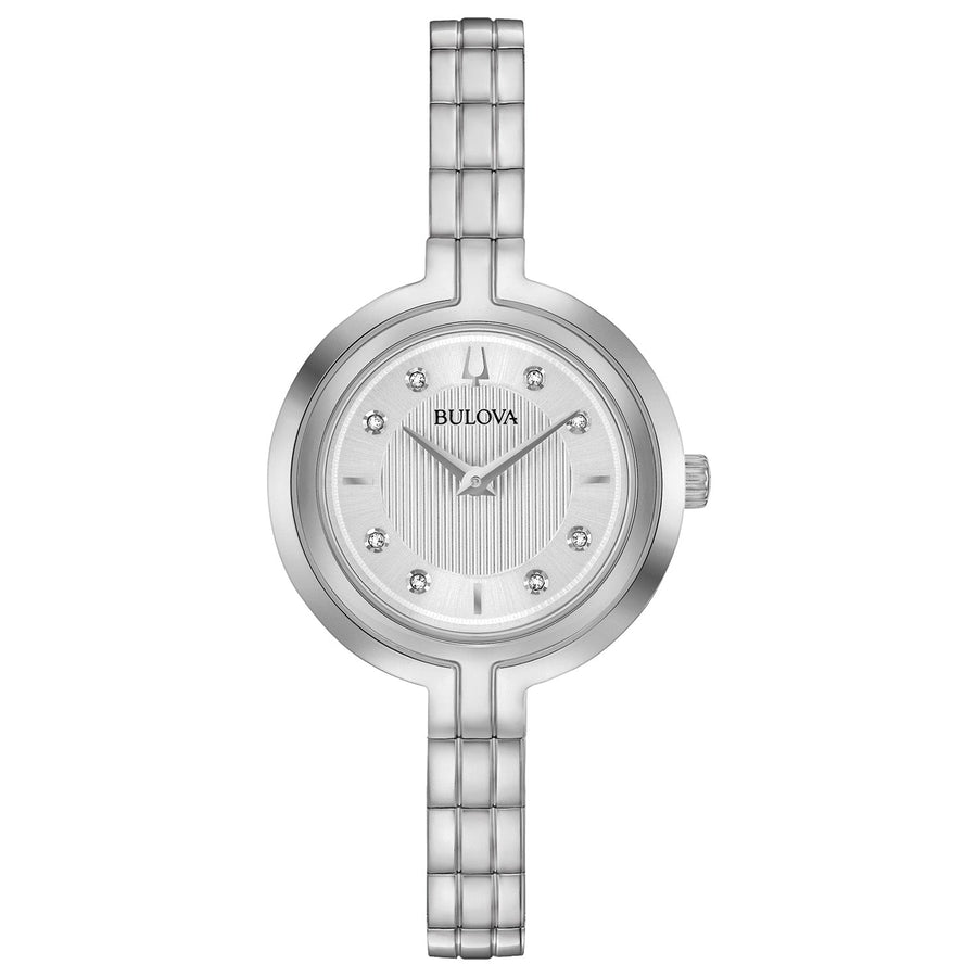 title:Bulova Women's Rhapsody 30mm Quartz Watch 96P214;color:Silver