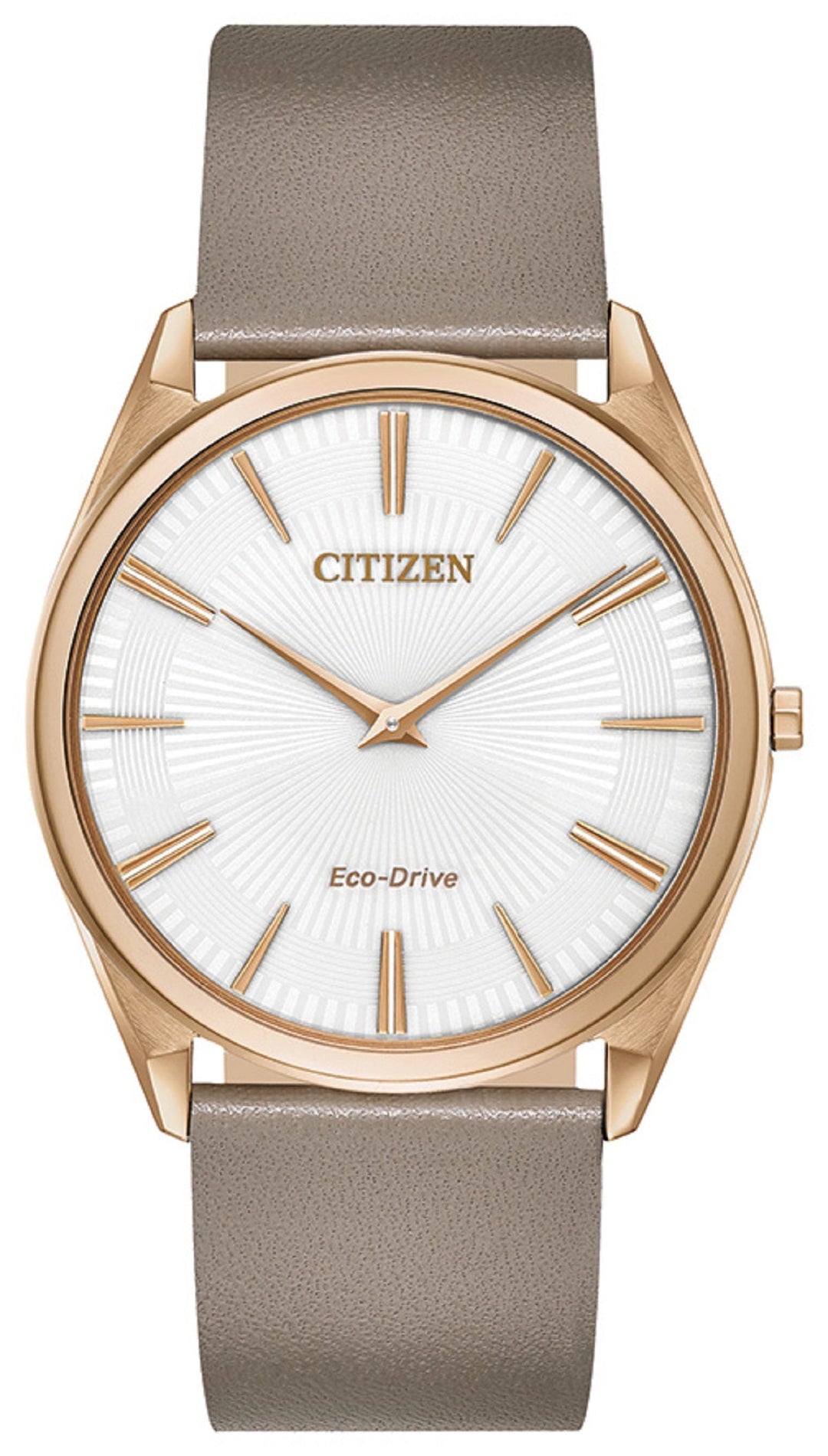 title:Citizen Women's 39mm White Dial Eco-Drive Solar Watch AR3076-08A;color:Taupe