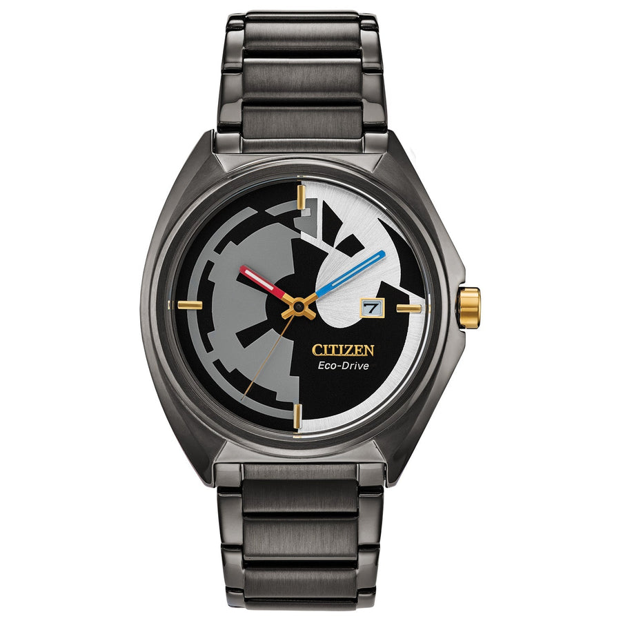 title:Citizen Men's 42mm Black Dial Eco-Drive Solar Watch AW1578-51W;color:Gray