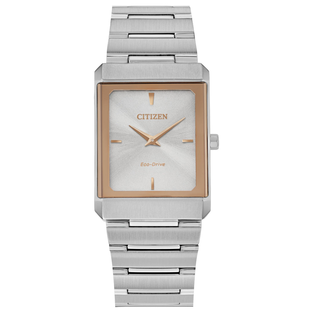 Citizen Unisex 28mm Silver Dial Eco-Drive Solar Watch EG6016-58A - Ruumur