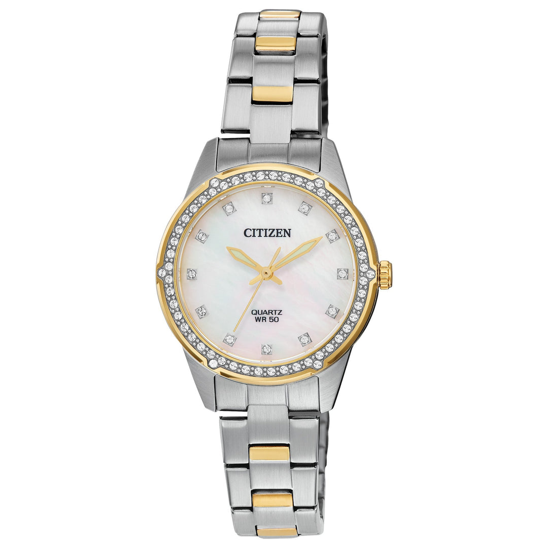 title:Citizen Womens 30mm White Dial Quartz Watch ER0224-51D;color:Silver