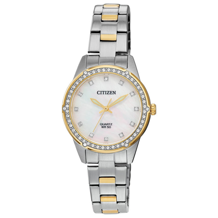 title:Citizen Womens 30mm White Dial Quartz Watch ER0224-51D;color:Silver