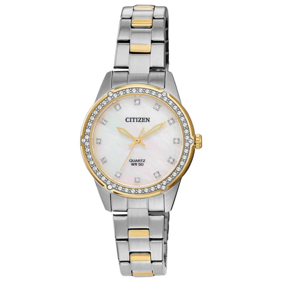 title:Citizen Womens 30mm White Dial Quartz Watch ER0224-51D;color:Silver