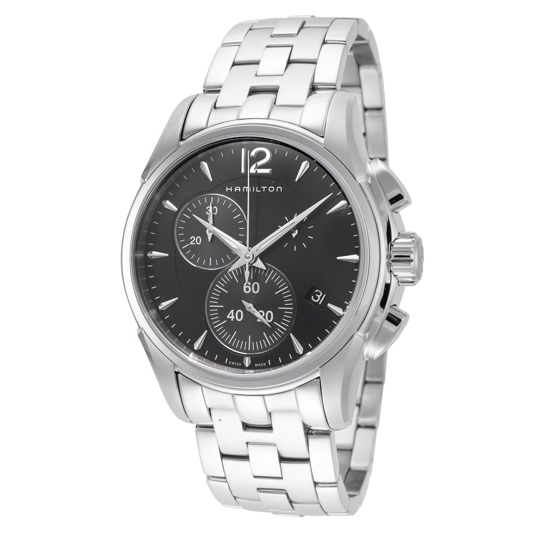 title:Hamilton Men's Jazzmaster 42mm Quartz Chronograph Watch H32612131;color:Silver