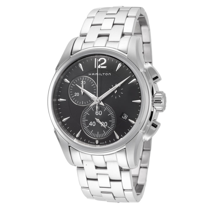 title:Hamilton Men's Jazzmaster 42mm Quartz Chronograph Watch H32612131;color:Silver