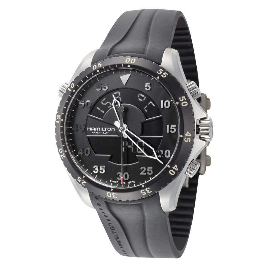 title:Hamilton Men's Khaki Aviation 40mm Quartz Watch H64554331;color:Black