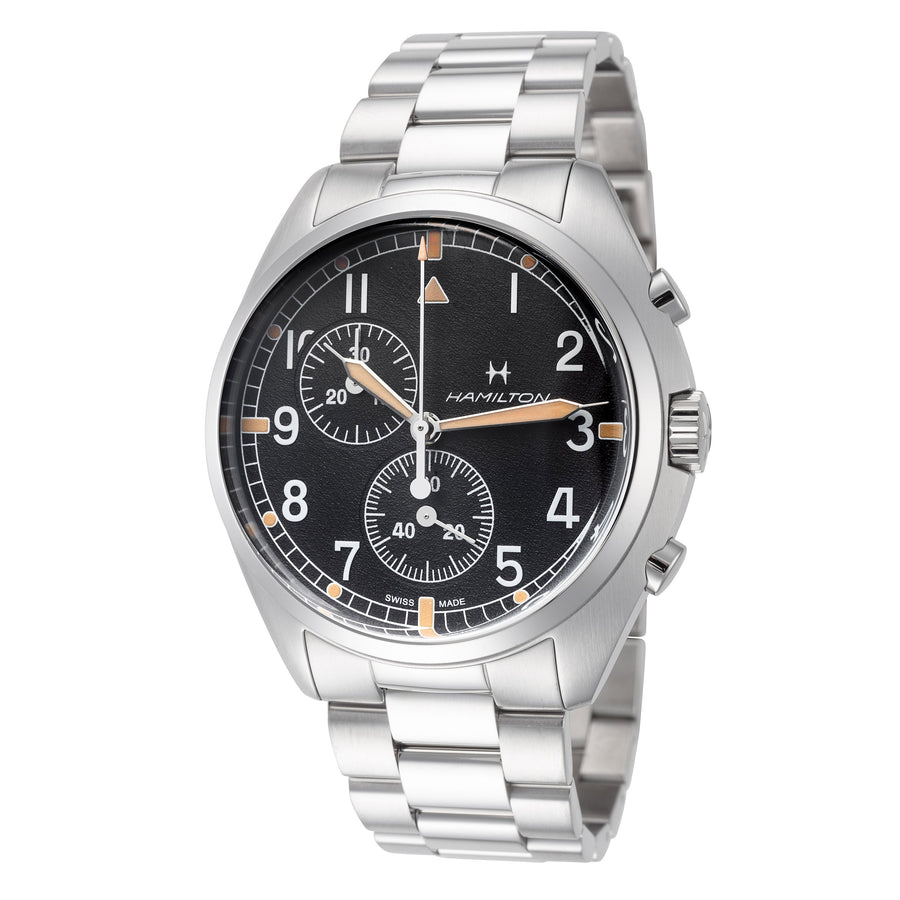 Hamilton Men's Khaki Aviation 41mm Quartz Chronograph Watch H76522131 - Ruumur